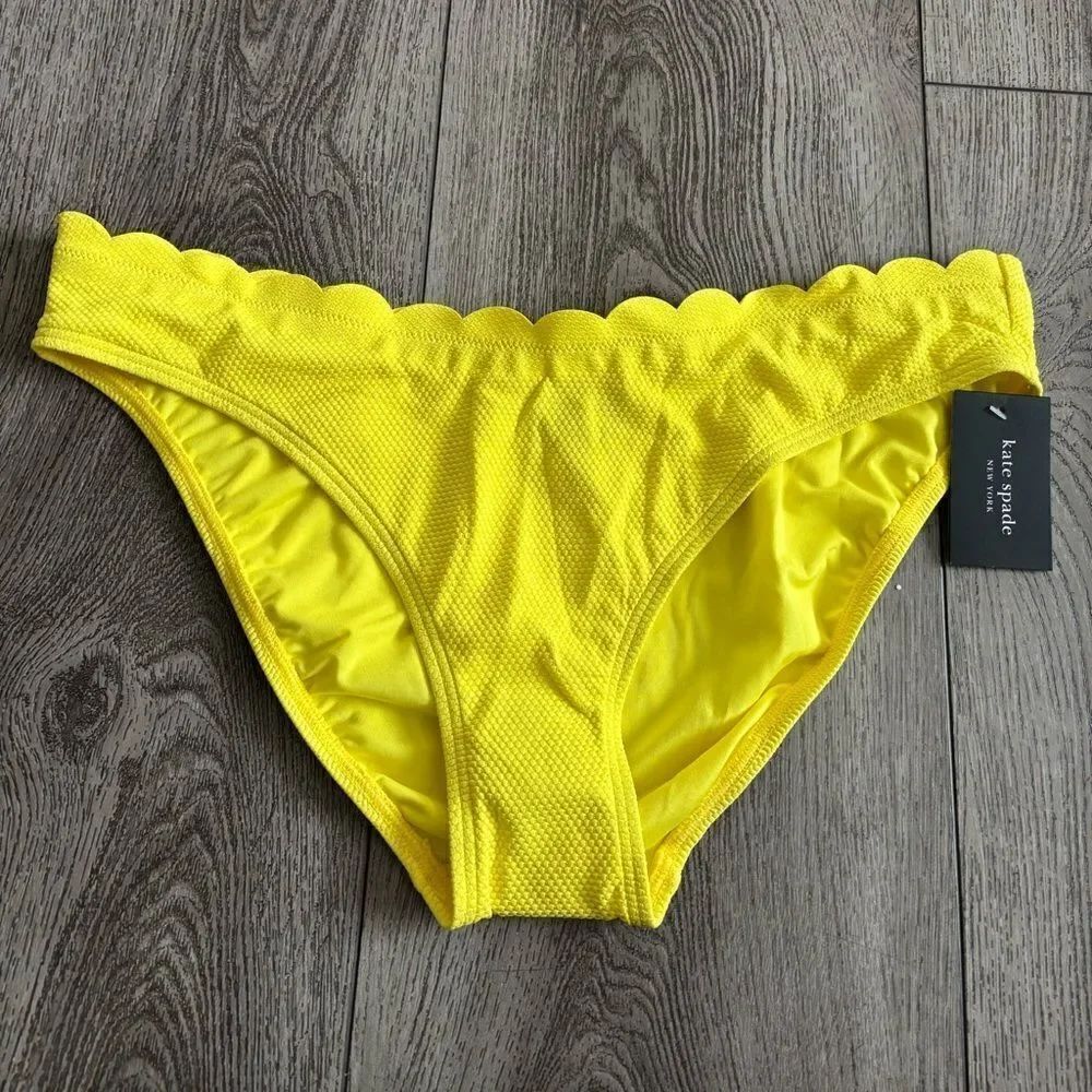Kate Spade Yellow Scalloped Bikini Bottom